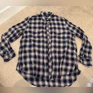 Madewell plaid button down in L